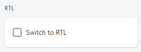 RTL settings