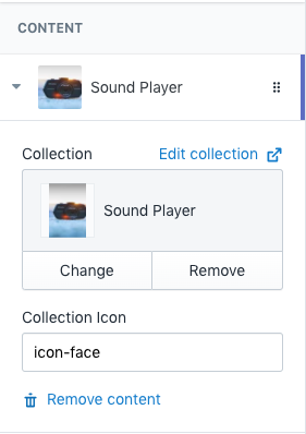 Section - Collections Tab Content
