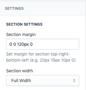 Section Settings - Masonry Grid Images