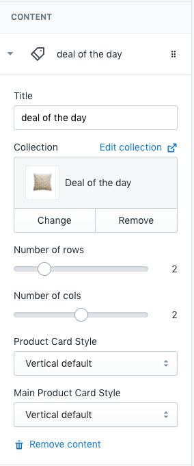 Section Deal of the Day Setting - Section with sidebar 1