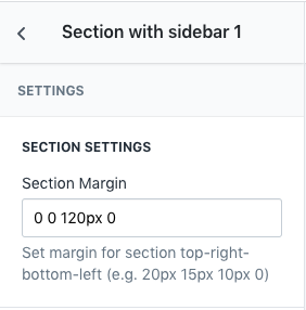 Section General Setting - Section with sidebar 1