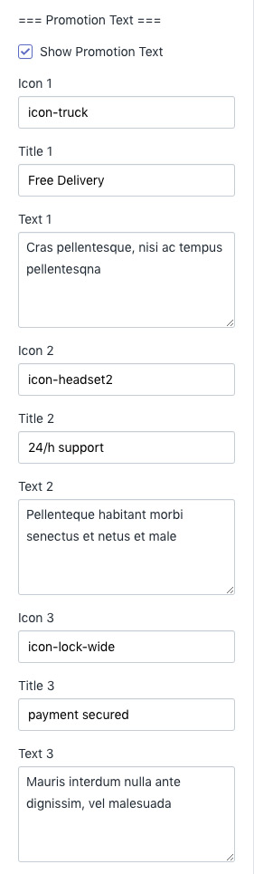 Sidebar Promotion Block Setting - Section with sidebar 1