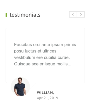 Sidebar Testimonial Block Example - Section with sidebar 1