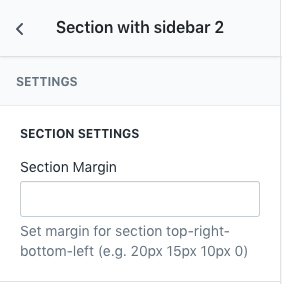 Section General Setting - Section with sidebar 2