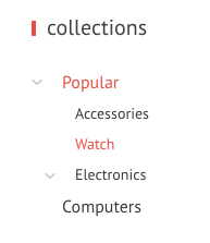 Collection page configuration