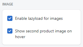 Image settings