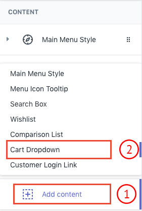 Add header cart