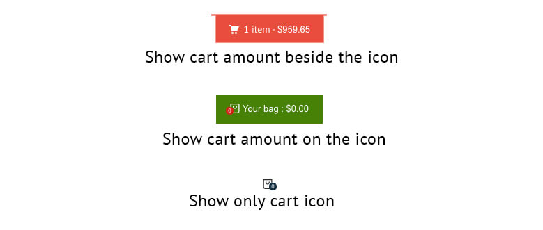 Header cart styles